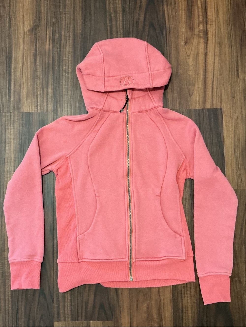 Lululemon Coral Pink Full-Zip Hooded Jacket Women’s Estimated Small